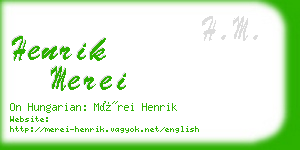 henrik merei business card